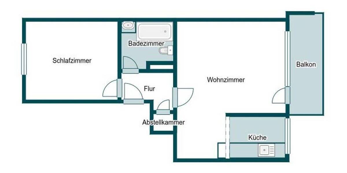 Etagenwohnung Essen Burgaltendorf - 2 Zimmer, 52 m&sup2;, 125.000&euro; | Angebot:26821126