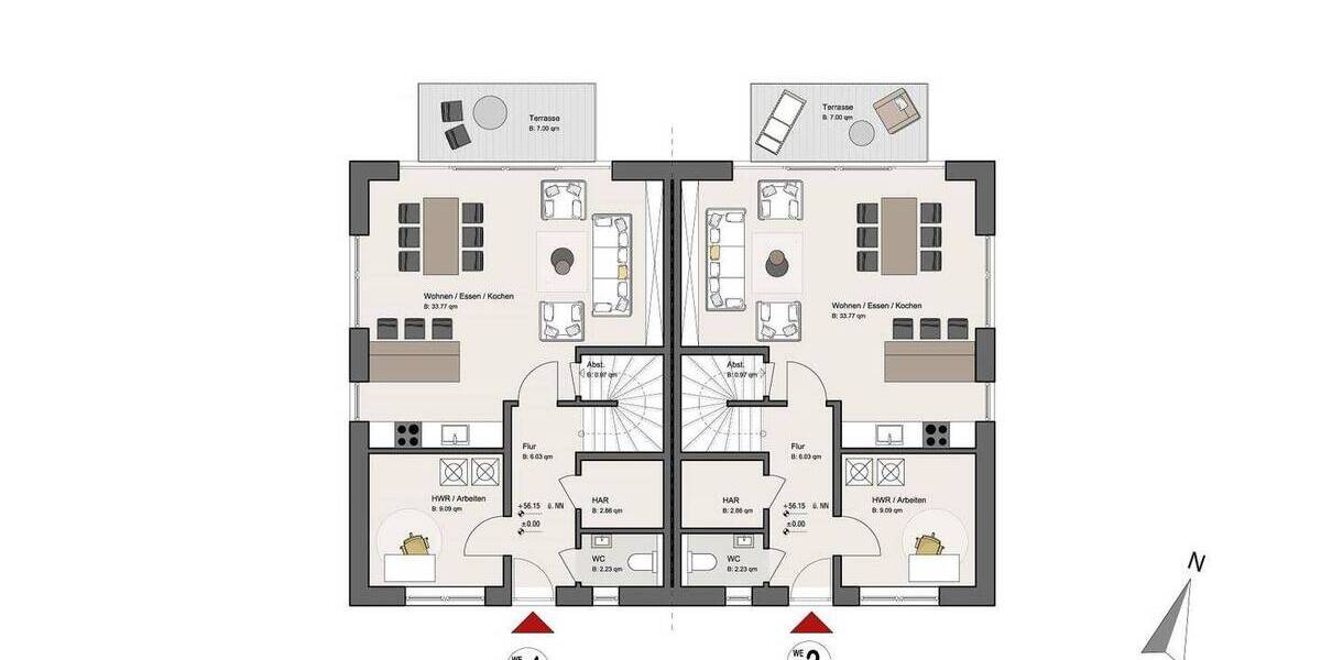 Doppelhaushälfte Münster Angelmodde - 5 Zimmer, 121 m&sup2;, 642.500&euro; | Angebot:26698007
