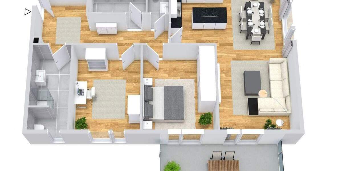 Terrassenwohnung Ilsede Ölsburg - 3 Zimmer, 103 m&sup2;, 388.900&euro; | Angebot:25426060