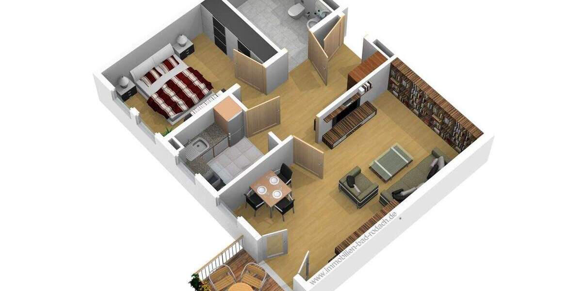 Etagenwohnung Bad Rodach Rodach - 1 Zimmer, 135.000&euro; | Angebot:25802663