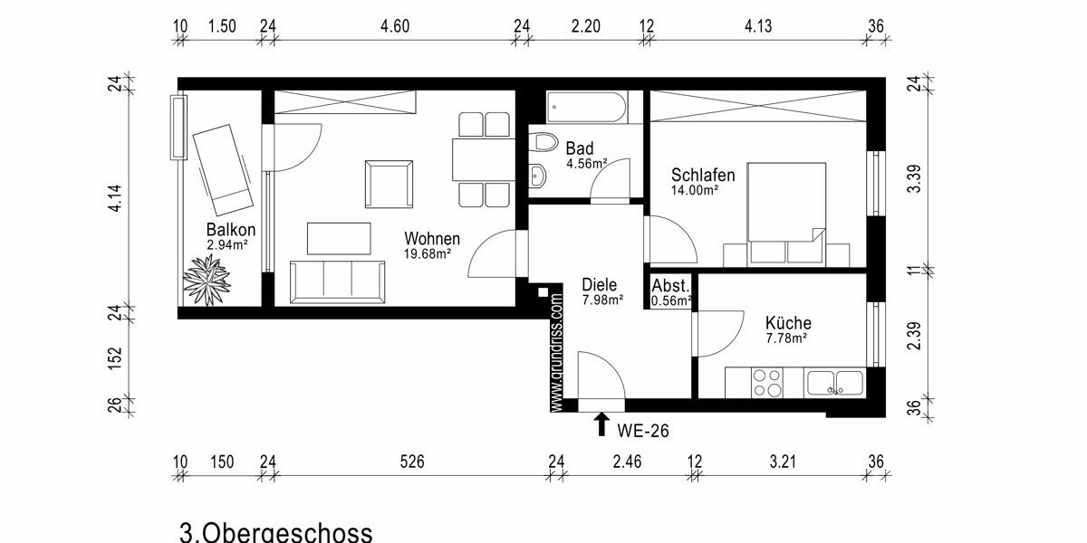 Ruhig wohnen, bestens leben – attraktive 2-Zimmer-Wohnung - Etagenwohnung Ismaning | Angebot:27333552