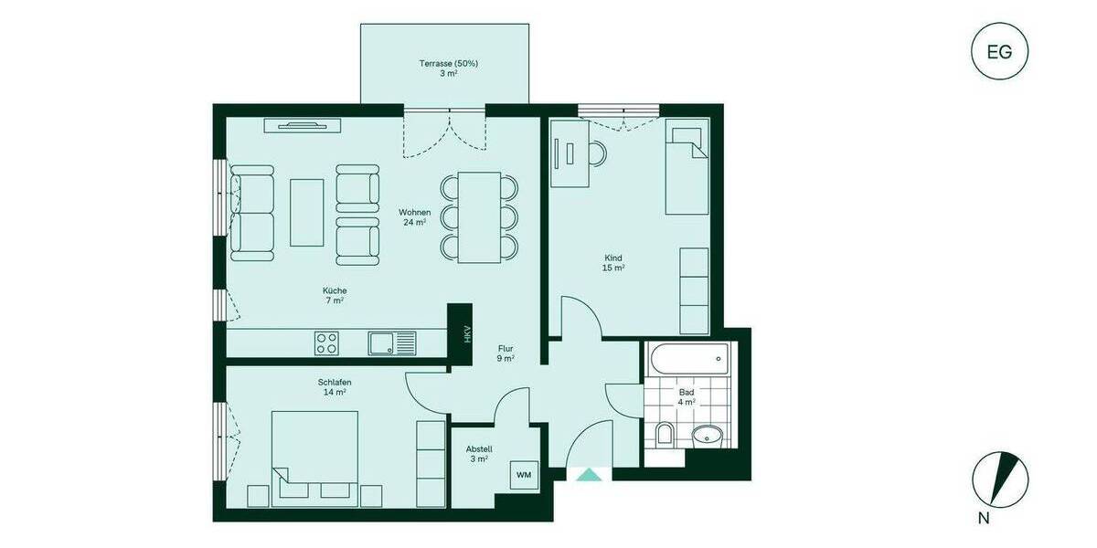 Etagenwohnung Wildau - 3 Zimmer, 79 m&sup2;, 399.900&euro; | Angebot:25957386