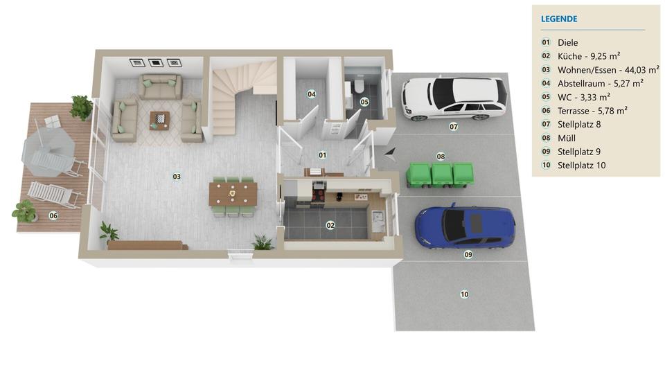 Exklusives Reihenhaus: Großzügig, modern & energieeffizient 4 zimmer