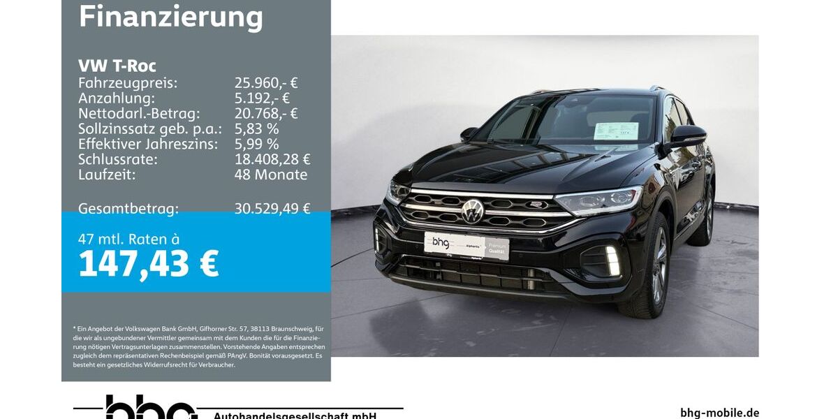 VW T-Roc 7.426 km 25.960 &euro; Metzingen 72555