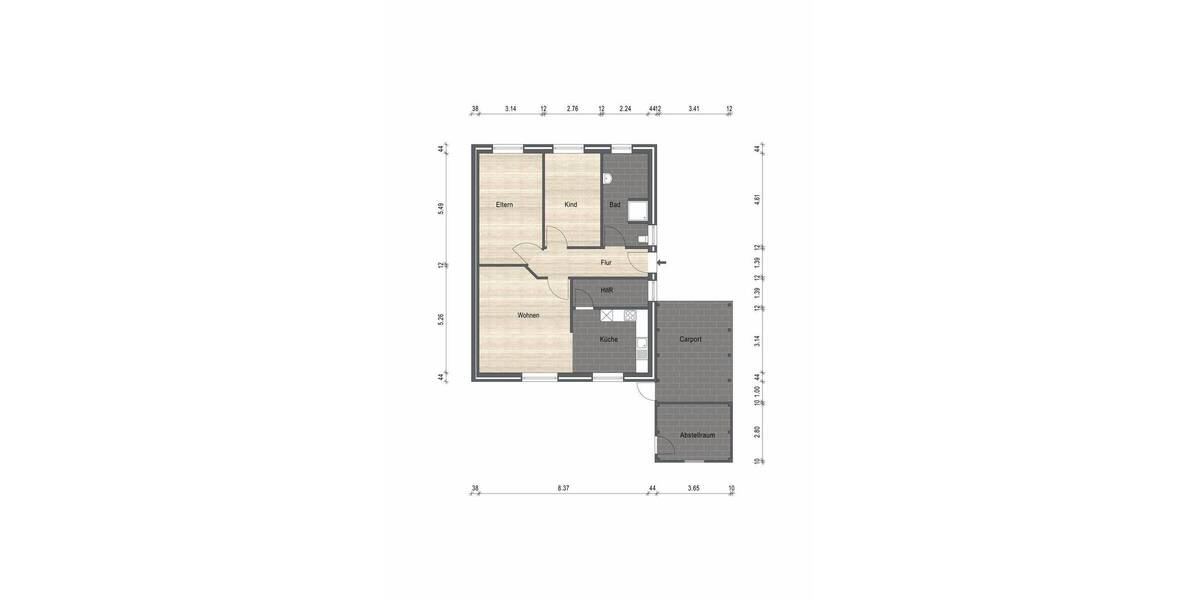 Doppelhaushälfte Aurich Egels - 3 Zimmer, 77 m&sup2;, 790&euro; | Angebot:26815996