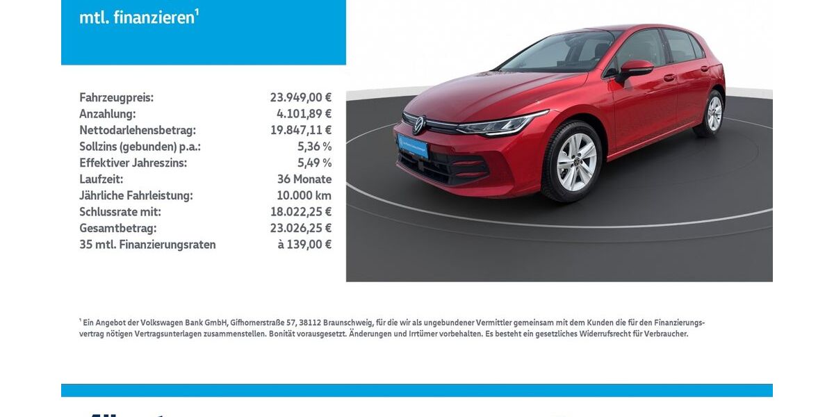 VW Golf 29.694 km 23.449 &euro; Leinefelde-Worbis/DE 37327