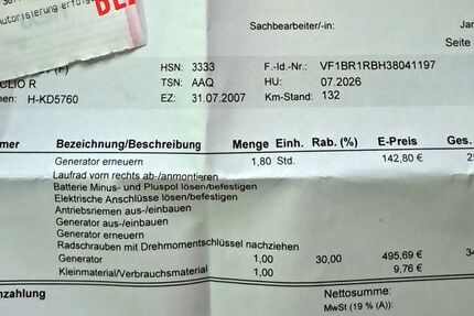 Renault Clio 223.071 km 1.499 &euro; Lehrte 31275