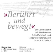 Berührt und Bewegt - Ein Liederabend mit Werken von Astrid Schmidt