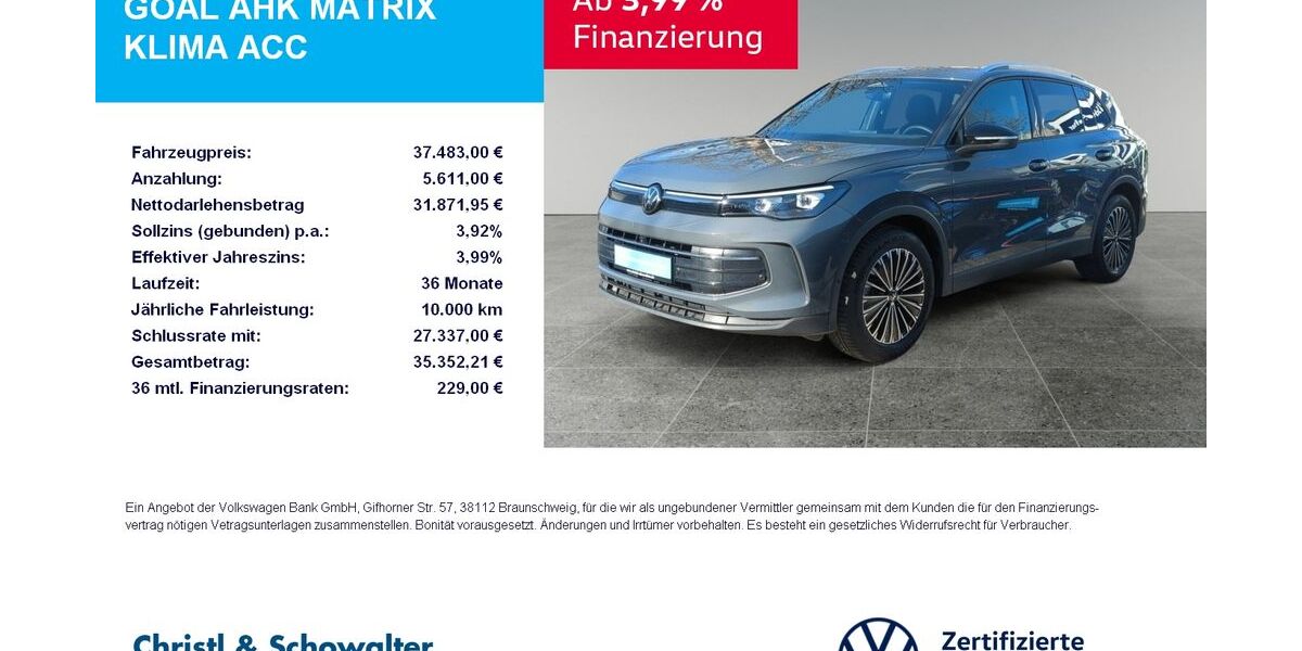 VW Tiguan 15.050 km 36.987 &euro; München 81476