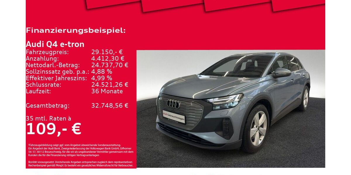 Audi Q4 e-tron 53.344 km 28.650 &euro; Hannover 30179