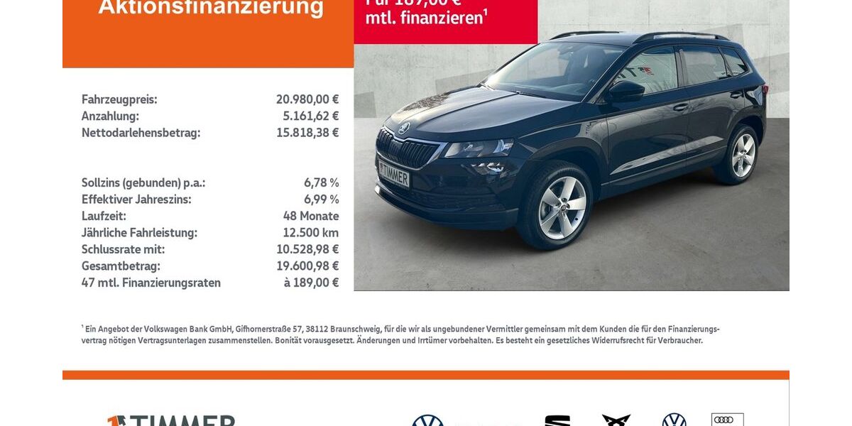 Skoda Karoq 85.427 km 20.888 &euro; Rheine 48432