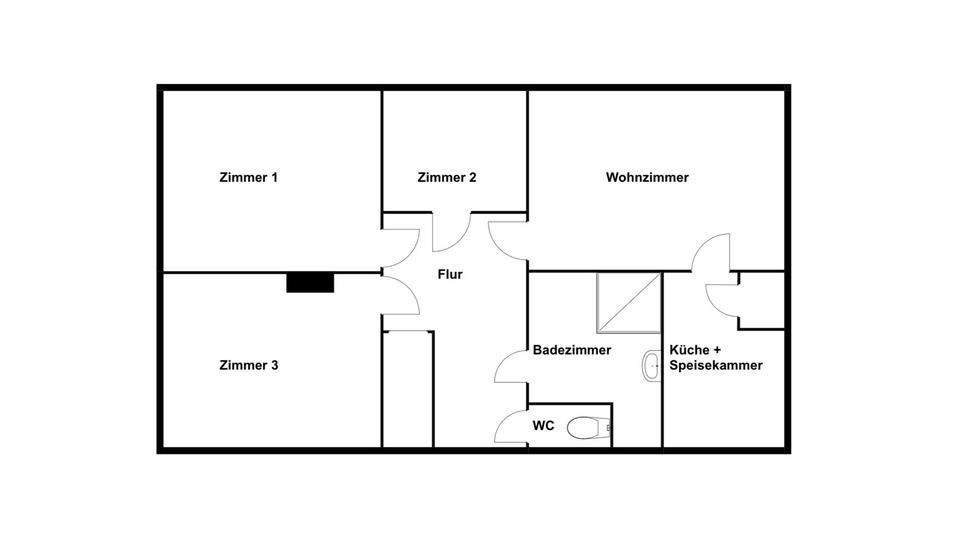 Etagenwohnung Bitterfeld-Wolfen Bitterfeld - 4 Zimmer, 92 m&sup2;, 680&euro; | Angebot:26022930