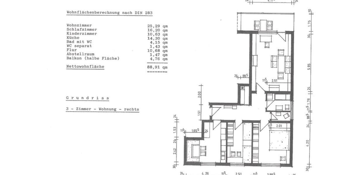 Erdgeschoßwohnung Germersheim - 3 Zimmer, 89 m&sup2;, 245.000&euro; | Angebot:27438724