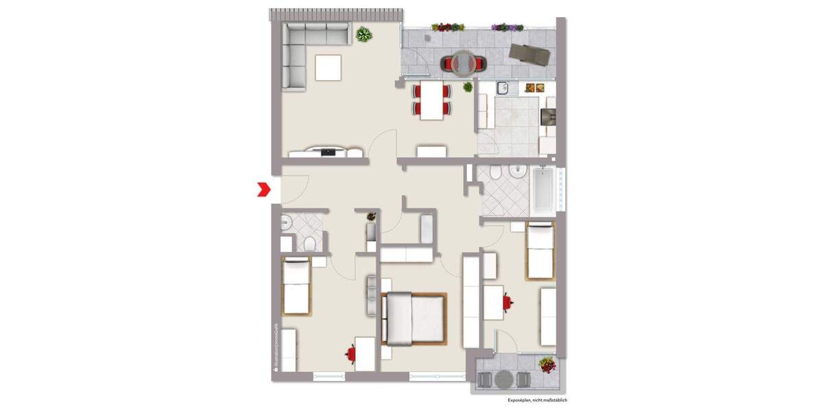 Etagenwohnung Warendorf - 4 Zimmer, 90 m&sup2;, 179.000&euro; | Angebot:25837807