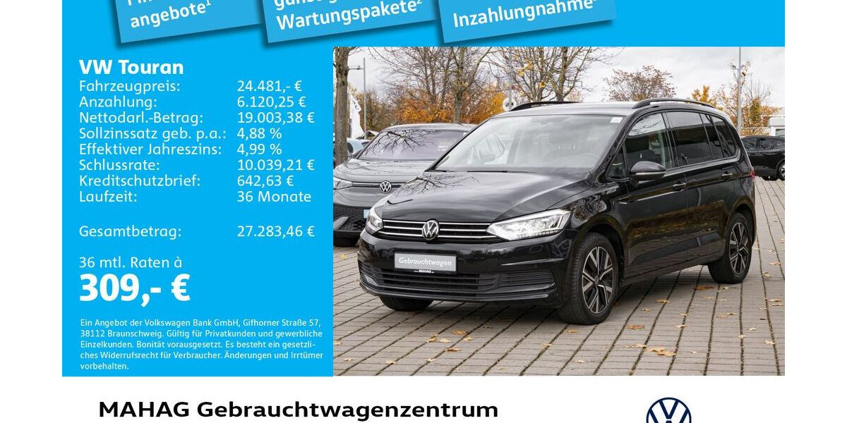 VW Touran 94.988 km 23.583 &euro; München 80935