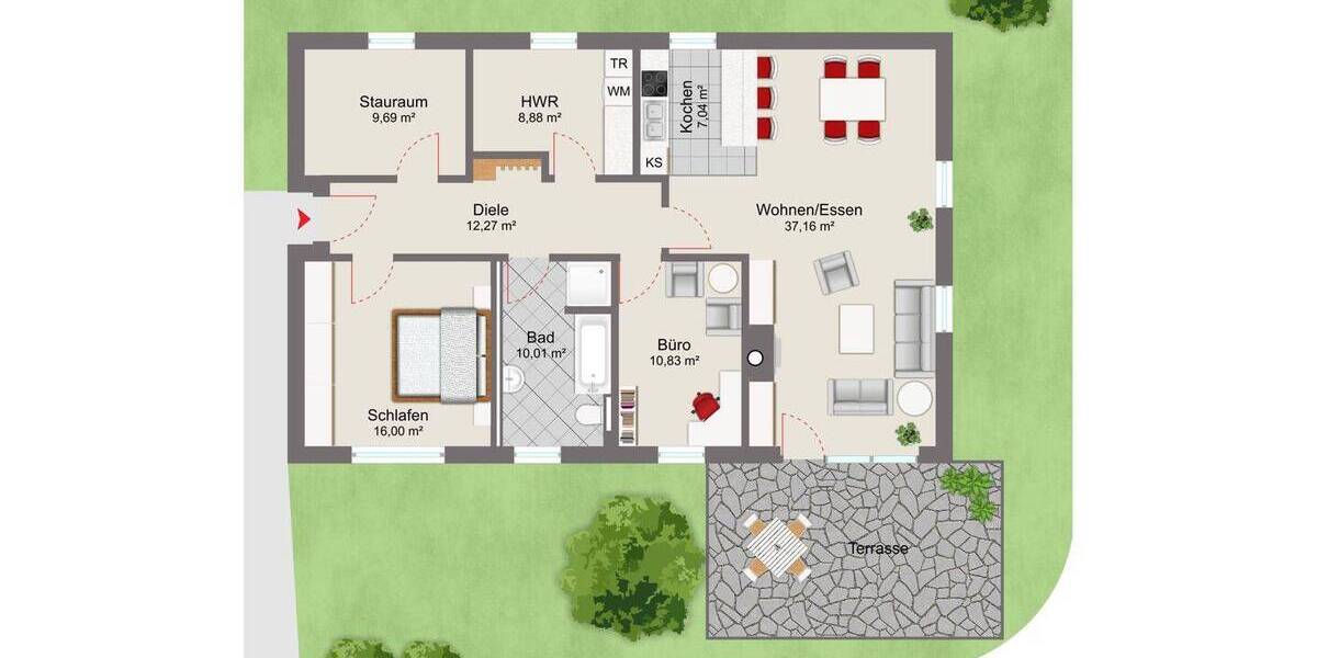 Bungalow Hallerndorf Willersdorf - 4 Zimmer, 112 m&sup2;, 499.000&euro; | Angebot:26686115