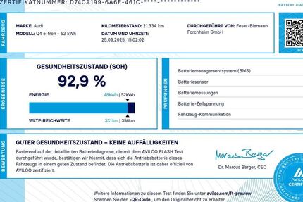 Audi Q4 e-tron 21.450 km 28.440 € Forchheim 91301