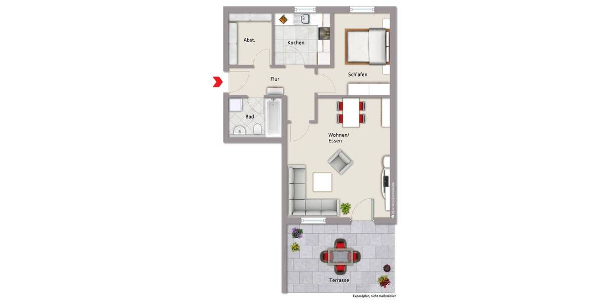 Etagenwohnung Fürth Dambach - 2 Zimmer, 54 m&sup2;, 195.000&euro; | Angebot:26879338