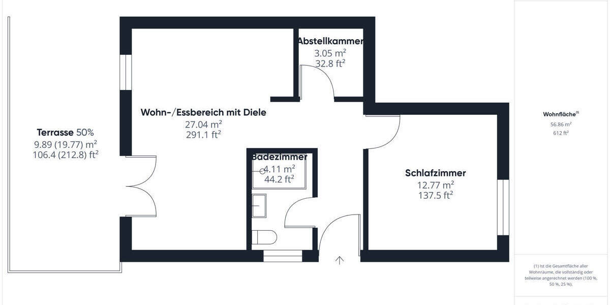 Etagenwohnung Hardheim - 2 Zimmer, 56 m&sup2;, 235.000&euro; | Angebot:25737334