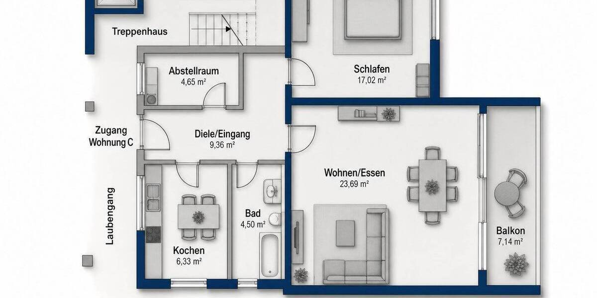 Etagenwohnung Lennestadt / Meggen Meggen - 3 Zimmer, 65 m&sup2;, 85.000&euro; | Angebot:26879520