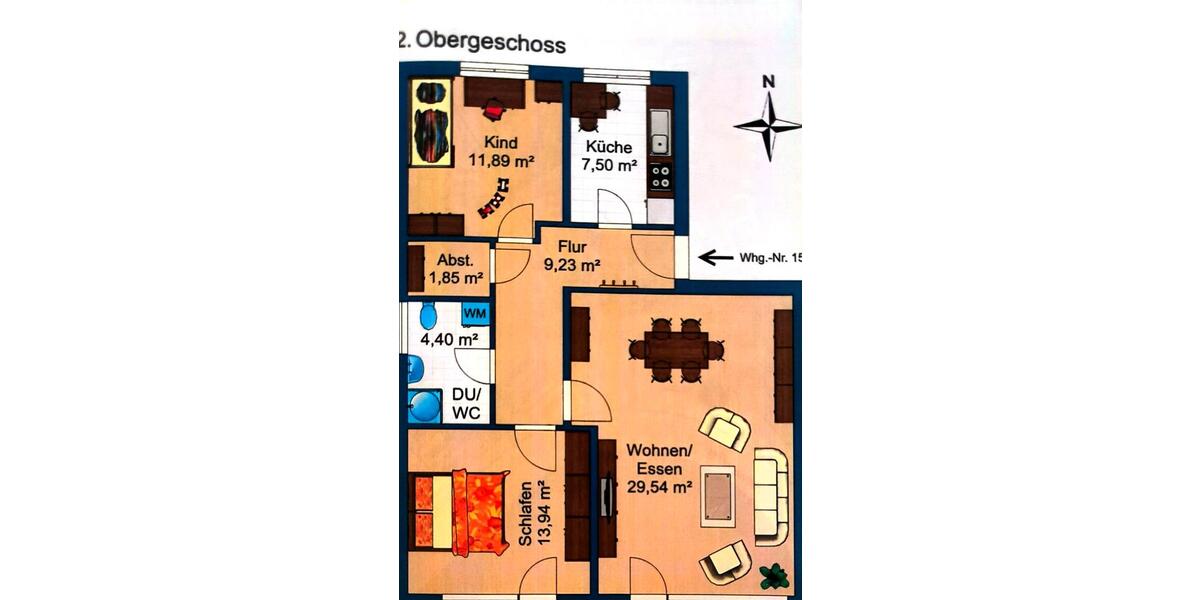 Etagenwohnung Ingolstadt Nordost - 3 Zimmer, 81 m&sup2;, 289.000&euro; | Angebot:27021354