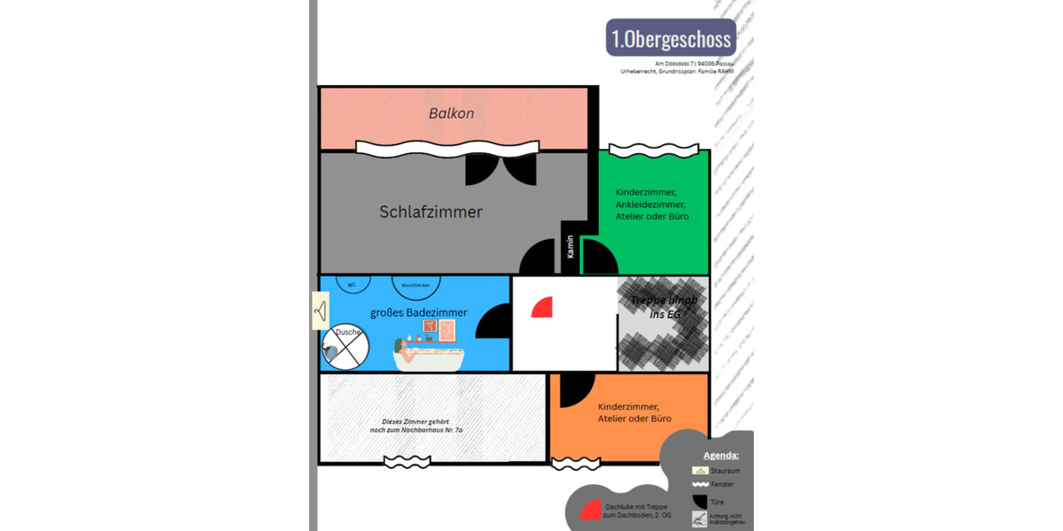 Reihenhaus Passau Auerbach - 6 Zimmer, 140 m&sup2;, 1.400&euro; | Angebot:25025244