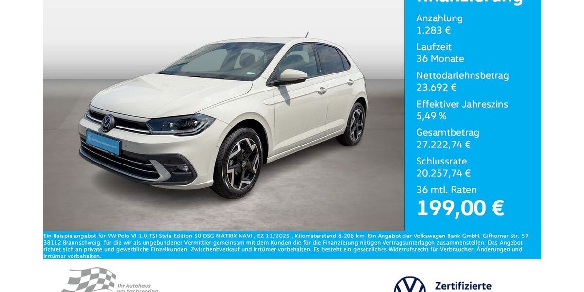 VW Polo 8.206 km 24.975 &euro; Bernsdorf 09337