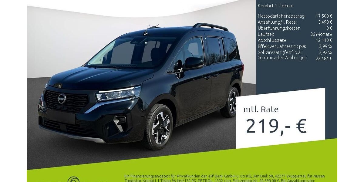 Nissan Townstar 33.030 km 20.680 &euro; Dortmund 44263