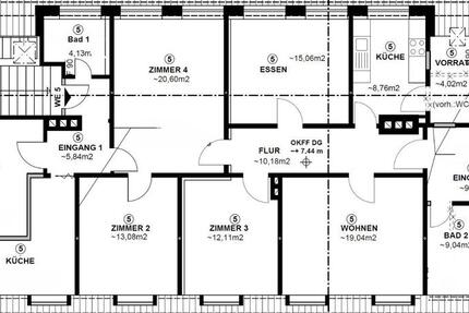 Wohnung Hille - 6 Zimmer, 155 m&sup2;, 1.100&euro; | Angebot:24787035