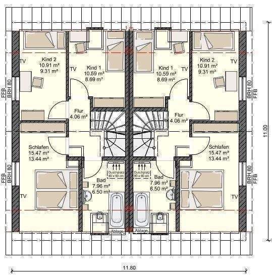 Doppelhaushälfte Stralsund Grünthal-Viermorgen - 4 Zimmer, 105 m&sup2;, 305.210&euro; | Angebot:26499389