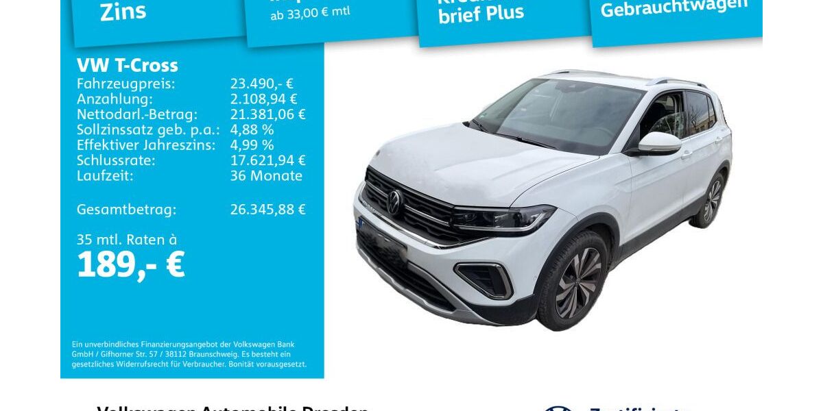 VW T-Cross 23.793 km 21.490 &euro; Dresden 01067