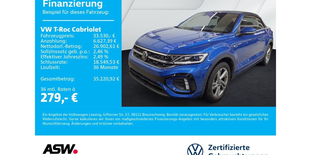 VW T-Roc 14.900 km 30.860 &euro; Bad Rappenau 74906