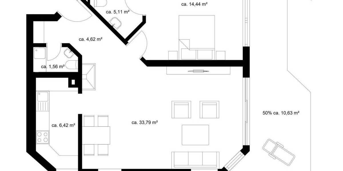 Etagenwohnung Konstanz Wallhausen - 2 Zimmer, 76 m&sup2;, 395.000&euro; | Angebot:26231140