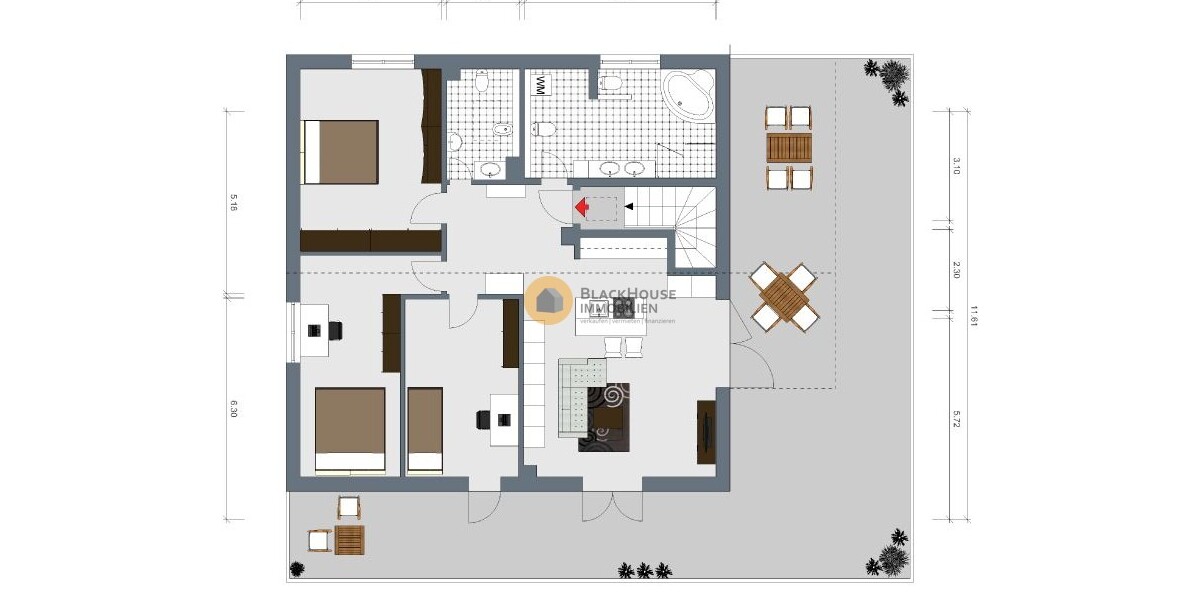 Rooftop-Penthouse mit 2 Garagen- und 2 Aussenstellplätzen - Einfamilienhaus Wettstetten | Angebot:26652679
