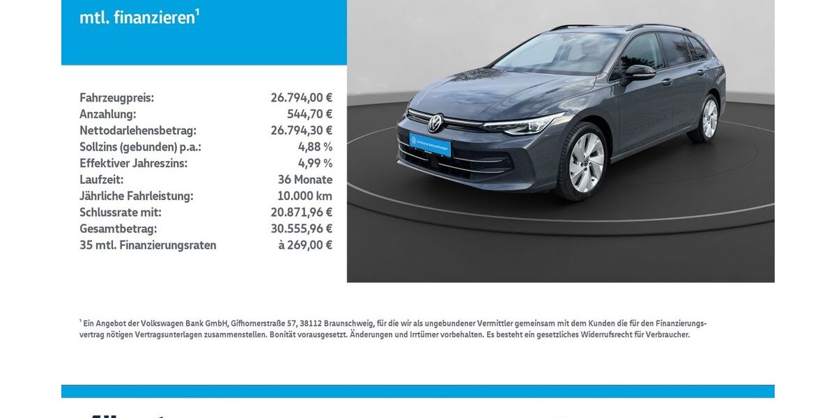 VW Golf 12.500 km 26.794 &euro; Mühlhausen/Thüringen 99974