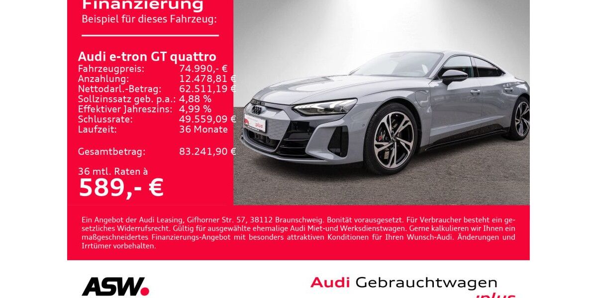 Audi e-tron GT 15.800 km 72.890 &euro; Heilbronn 74074