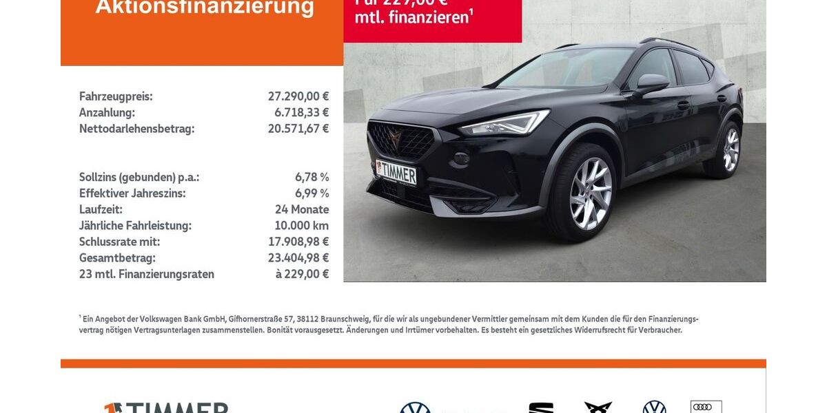 Cupra Formentor 61.513 km 26.990 &euro; Meppen 49716