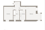 Etagenwohnung Leipzig Schönefeld-Abtnaundorf - 2 Zimmer, 52 m&sup2;, 587&euro; | Angebot:26359247