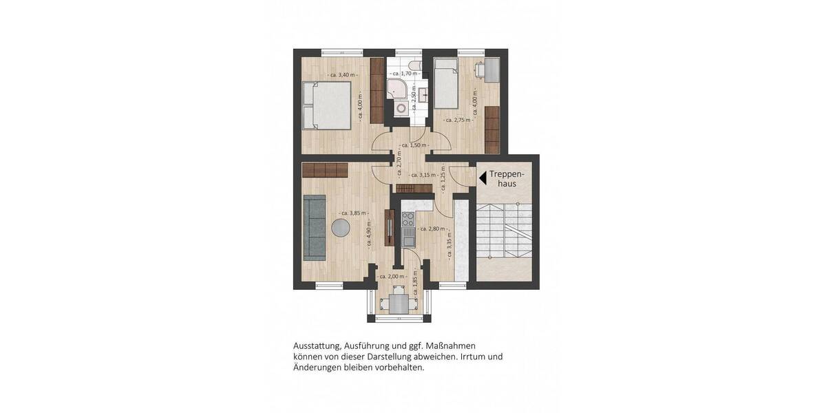 Etagenwohnung Dessau-Roßlau Ziebigk - 3 Zimmer, 66 m&sup2;, 470&euro; | Angebot:26866961