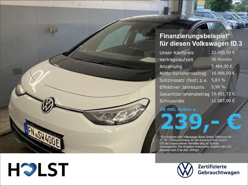 VW ID.3 13.839 km 22.450 € Scheeßel 27383