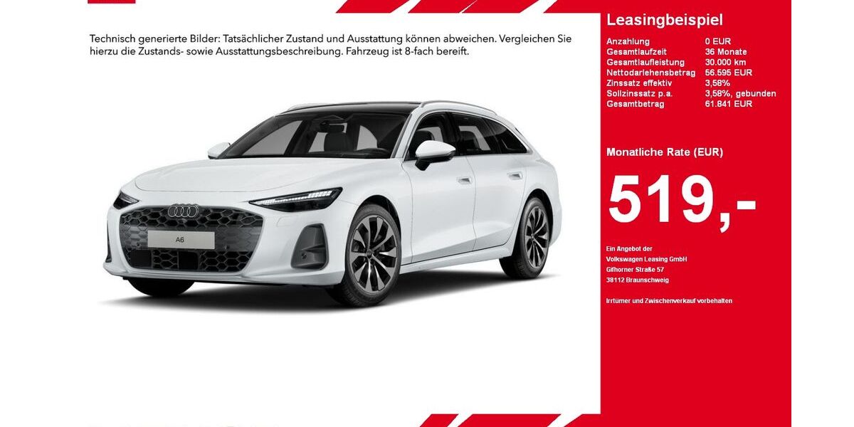 Audi A6 14.599 km 56.595 &euro; Gütersloh 33334