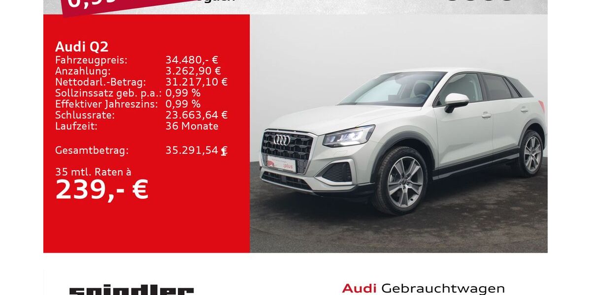 Audi Q2 12.500 km 33.290 &euro; Würzburg 97076