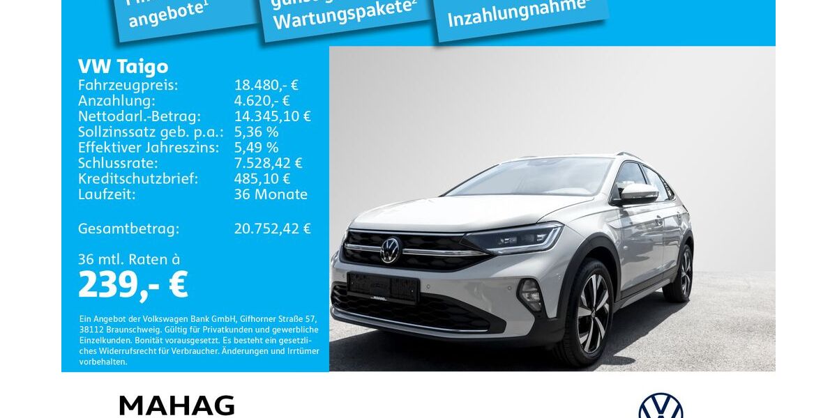 VW Taigo 69.942 km 18.480 &euro; München 81825