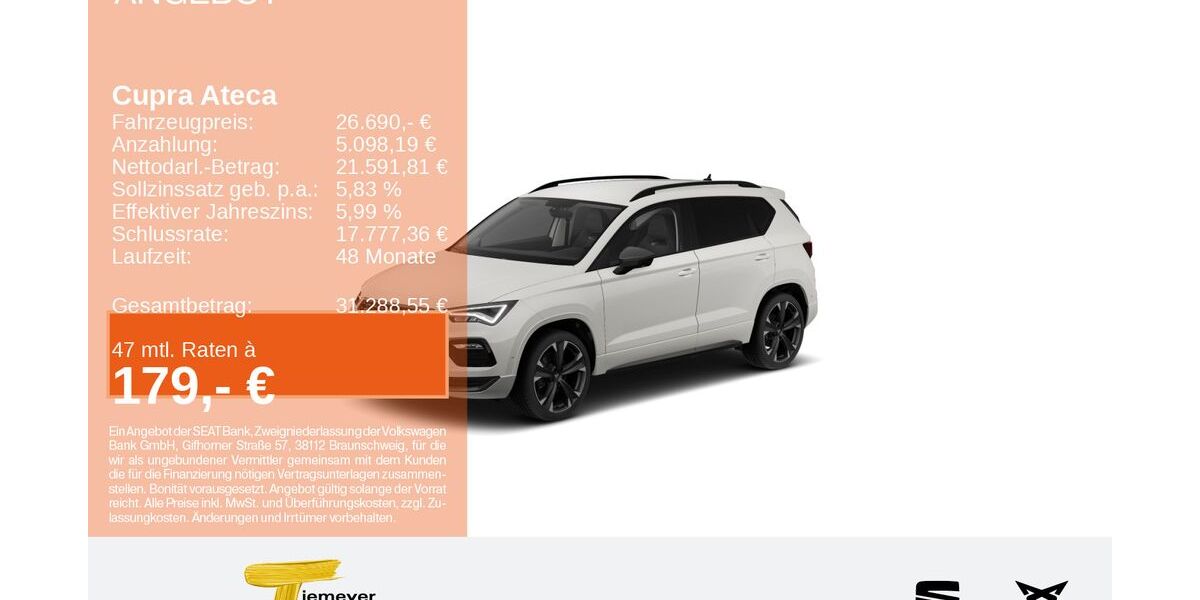 Cupra Ateca 32.832 km 26.380 &euro; Hemer 58675