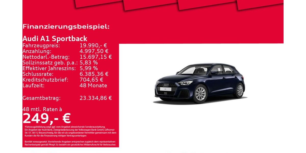 Audi A1 45.639 km 19.990 € Hannover 30179
