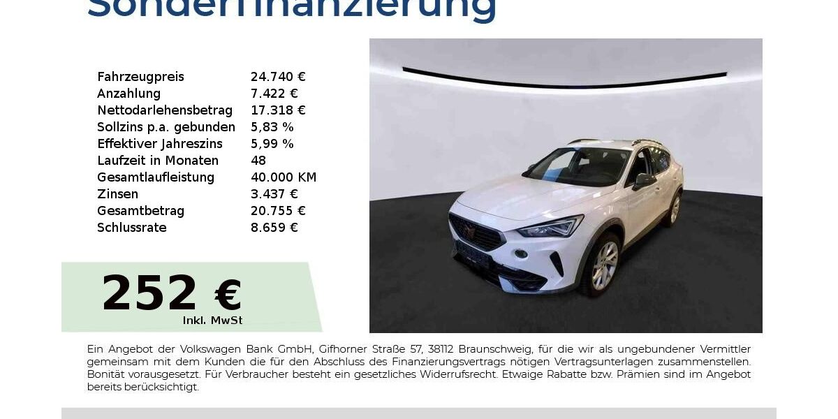 Cupra Formentor 23.750 km 24.740 &euro; Nürnberg 90431