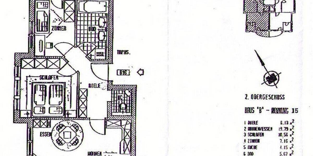 Etagenwohnung Konstanz Wollmatingen - 3 Zimmer, 63 m&sup2;, 305.000&euro; | Angebot:26795176