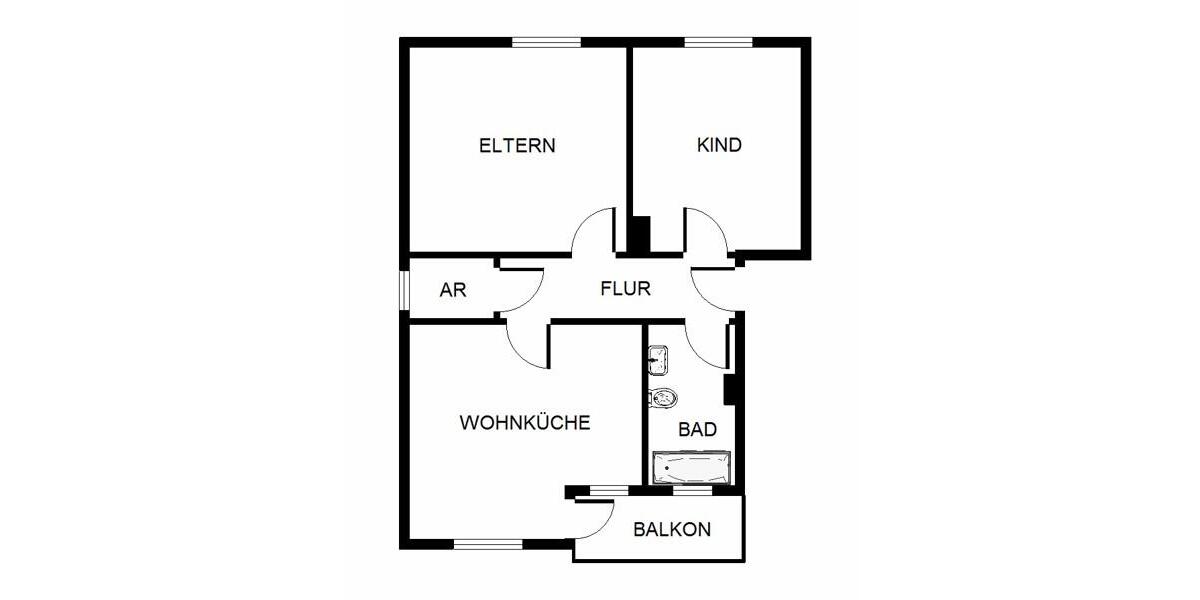 Etagenwohnung Mühldorf am Inn - 3 Zimmer, 60 m&sup2;, 676&euro; | Angebot:25425512