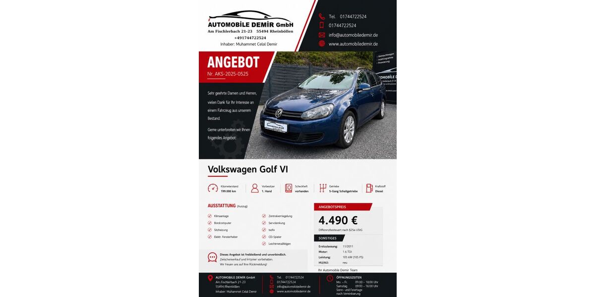 VW Golf 199.000 km 4.490 &euro; Rheinböllen 55494