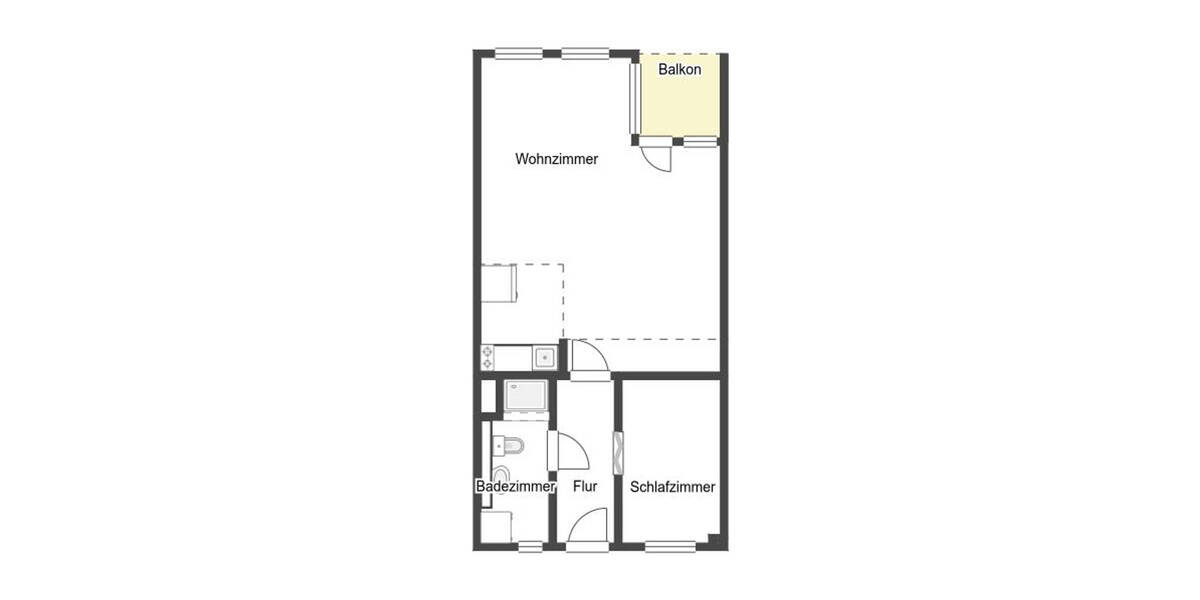 Etagenwohnung Magdeburg Stadtfeld Ost - 1 Zimmer, 40 m&sup2;, 85.000&euro; | Angebot:26156410